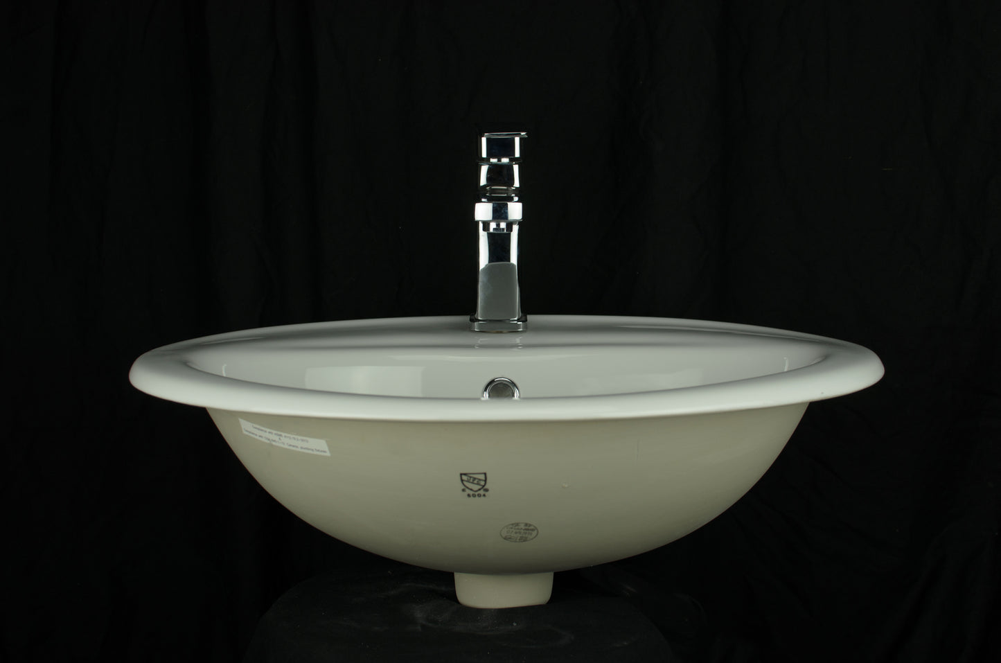 White Daisy Drop-In Porcelain Sink