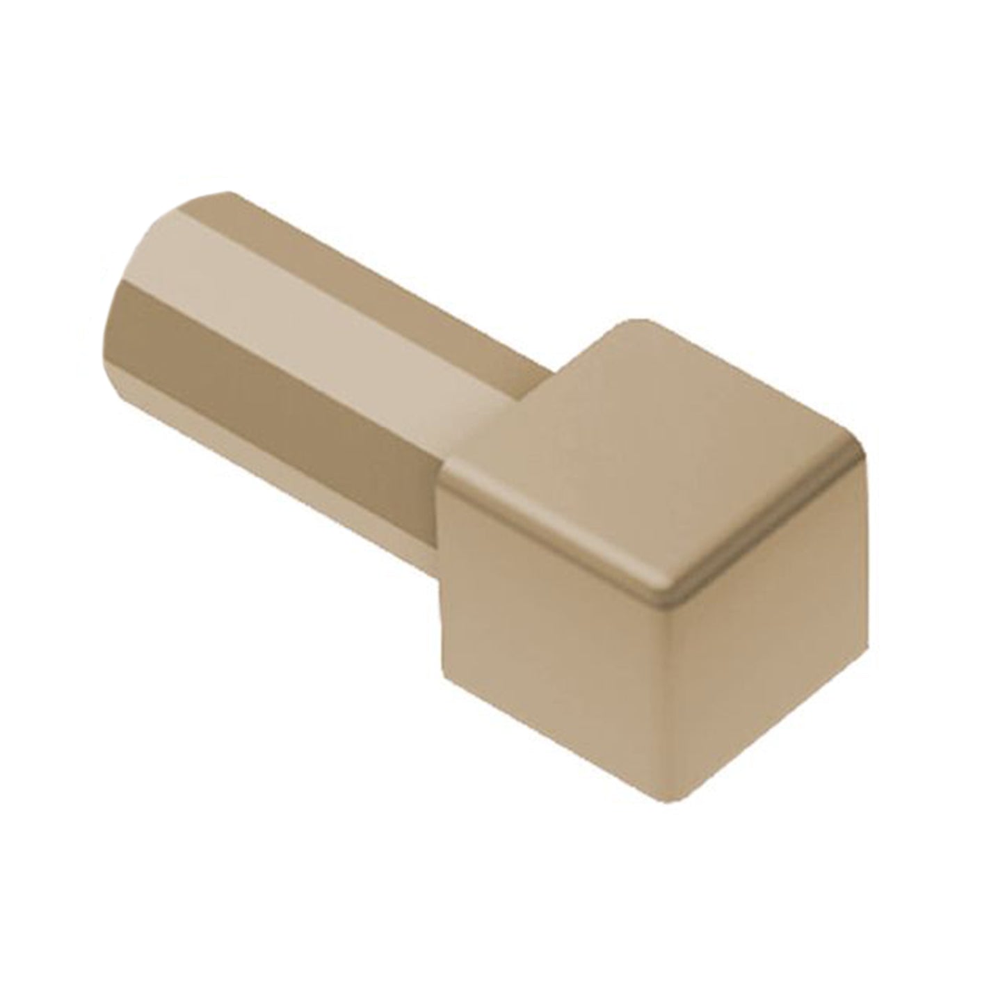 SCHLUTER E/PQ100HB PVC QUADEC 3/8" LIGHT BEIGE OUTSIDE CORNER