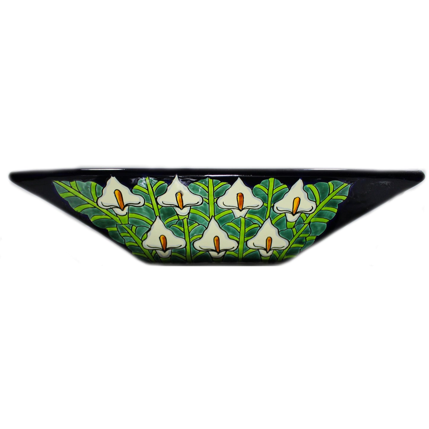 TALAVERA VESSEL SINK RECTANGLE CALLA LILLIES