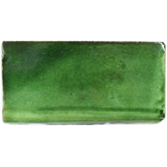 TALAVERA 2X4 VERDE SOBRE BLANCO BULLNOSE FLAT