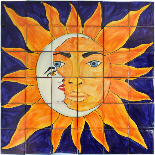 MURAL DE  36 PCS LUNA Y SOL 4X4 TALAVERA
