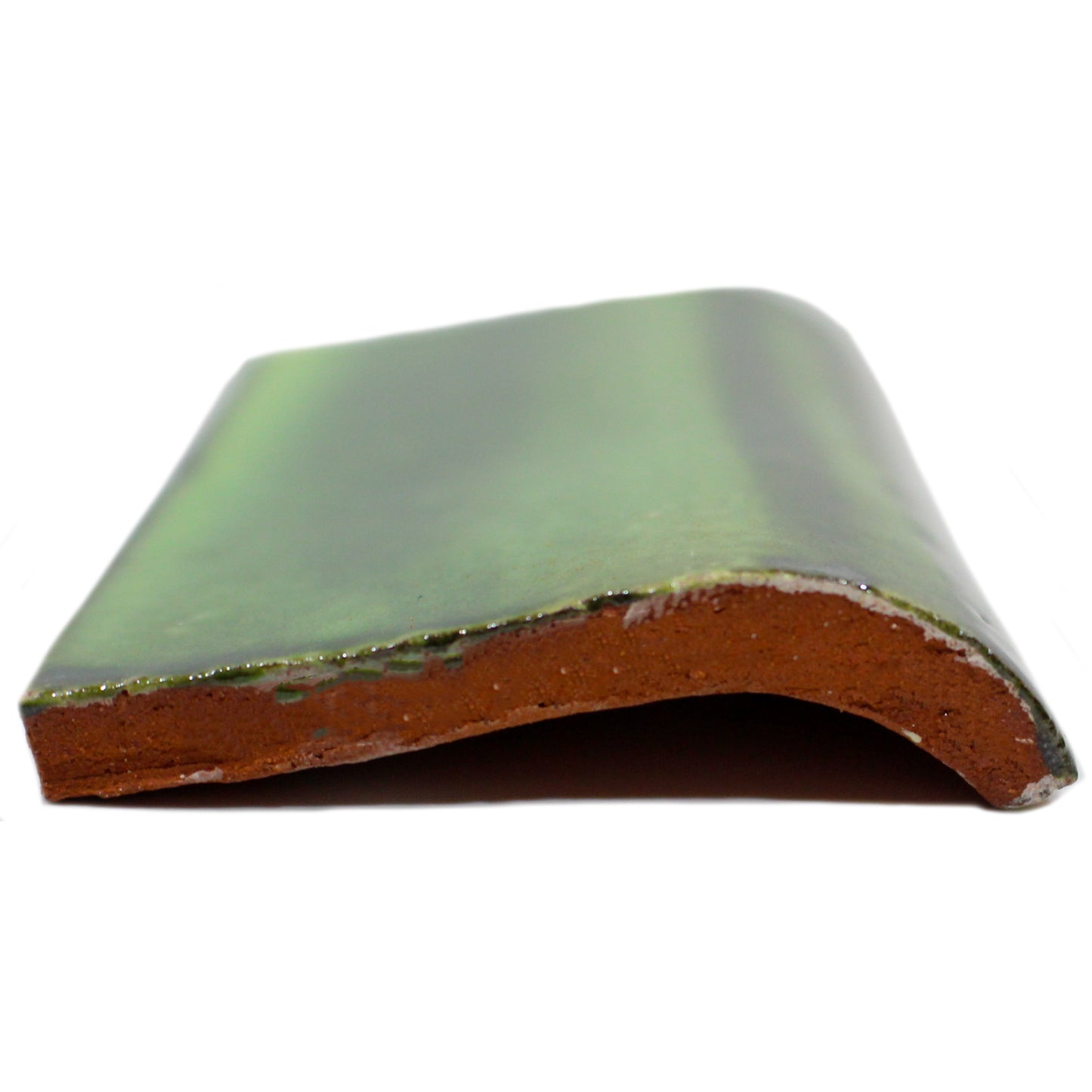 TALAVERA 2X4 VERDE SOBRE BLANCO BULLNOSE ROUND