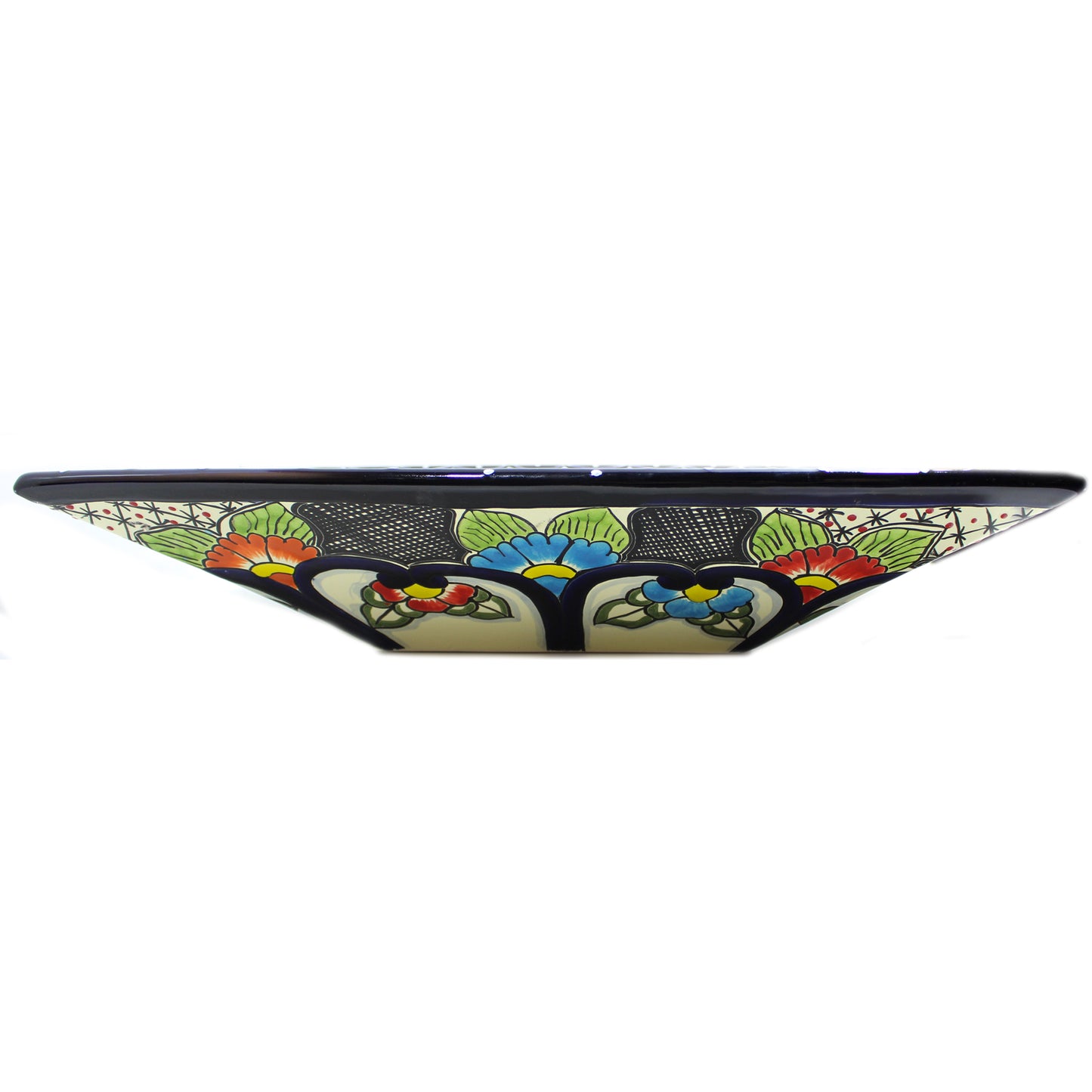 TALAVERA VESSEL SINK RECTANGLE AZUL COBALTO BORDER