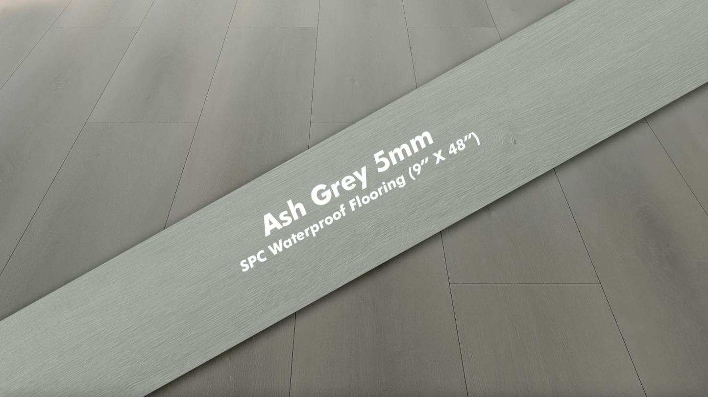Ash Grey 9X48 SPC Vinyl 23.70 SF/Box