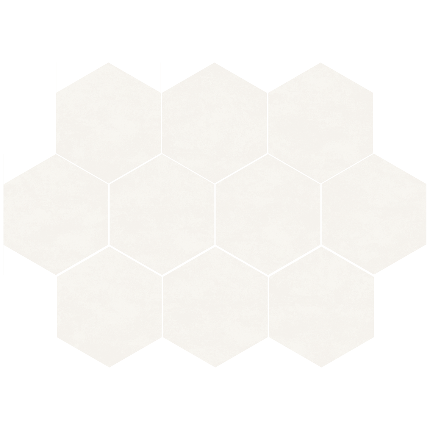 BENTON WHITE  HEXAGON 9X10 PRESSED PORCELAIN MATTE 9.08 SF/BOX