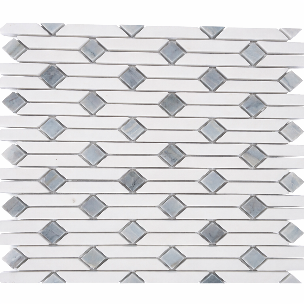 DG78 LINEAR WHITE MARBLE MOSAIC