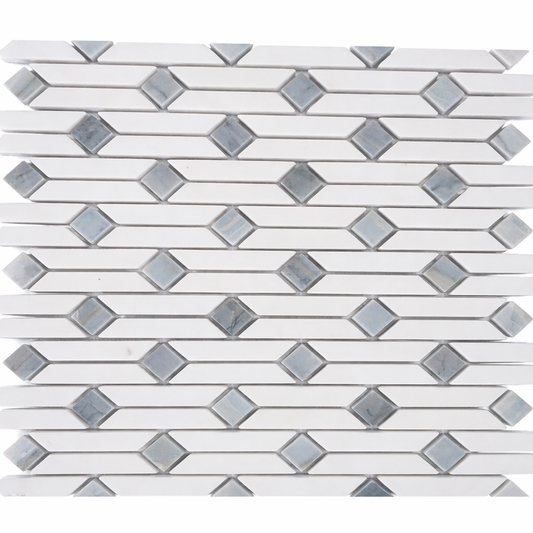 DG78 LINEAR WHITE MARBLE MOSAIC
