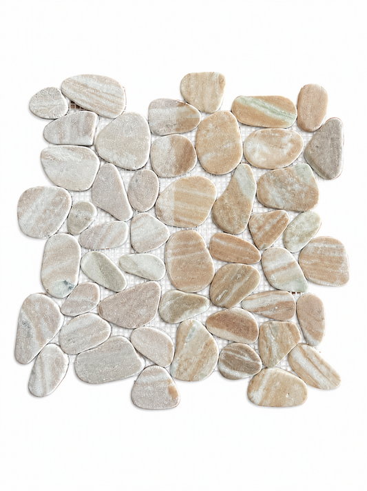 MIST BROWN PEBBLE MOSAIC