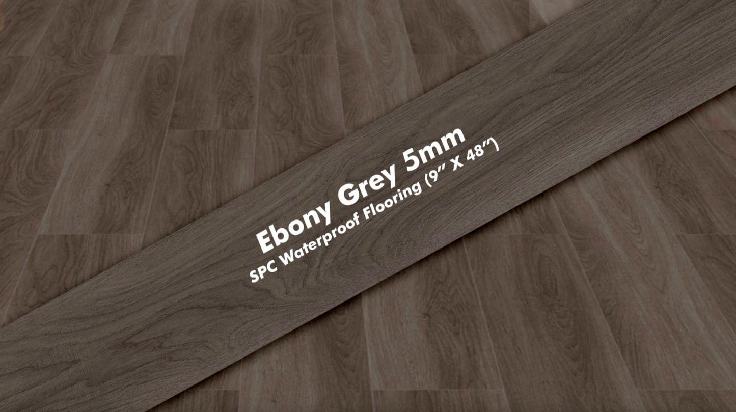 Ebony Grey 9X48 SPC Vinyl 23.70 SF/Box