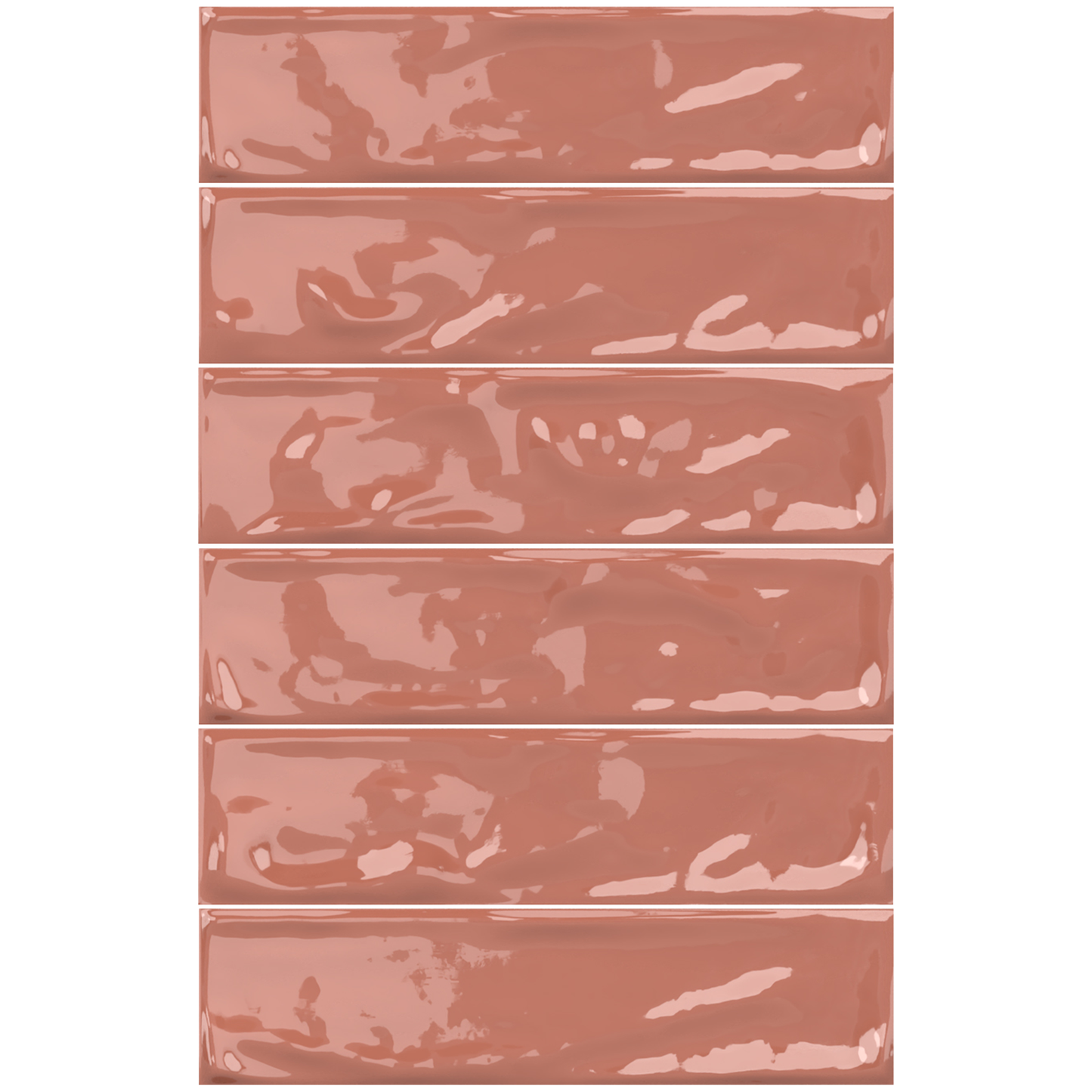 Edimburgo Coral Glossy 3X12 Ceramic 5.32 Sq. Ft. / Box