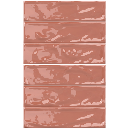 Edimburgo Coral Glossy 3X12 Ceramic 5.32 Sq. Ft. / Box