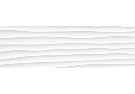 372100 WHITE GLOSSY WAVY 12X36