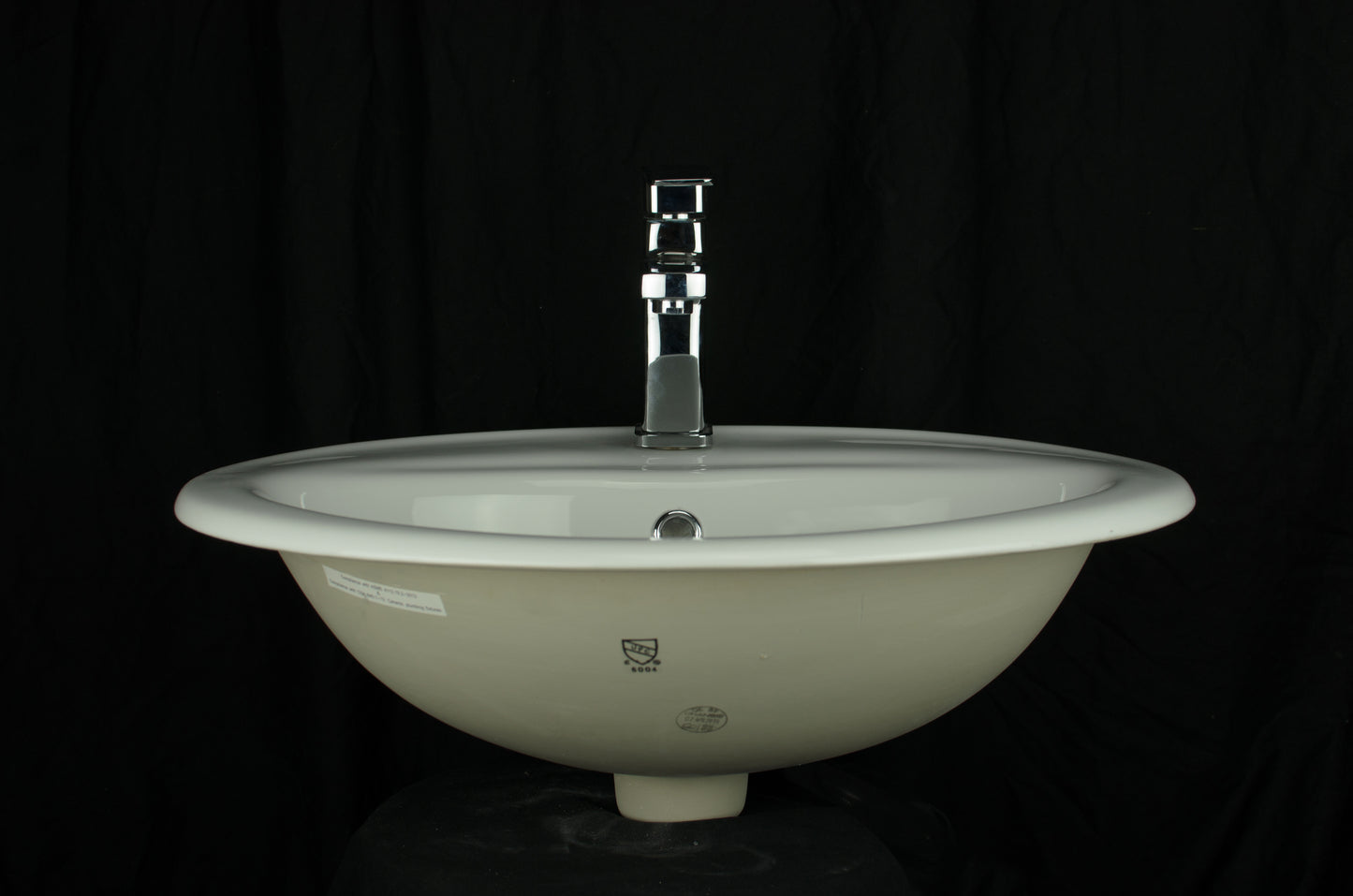 Bisque Daisy Drop-In Porcelain Sink