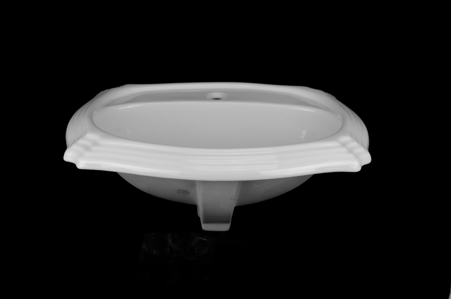 White Palm Drop-In Porcelain Sink