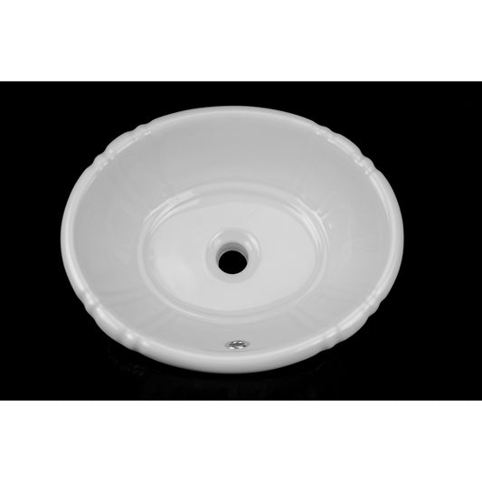 Bisque Tulip Drop-In Porcelain Sink