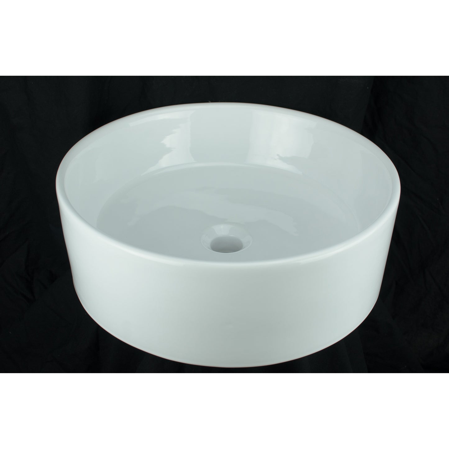 White Rim Vessel Porcelain Sink