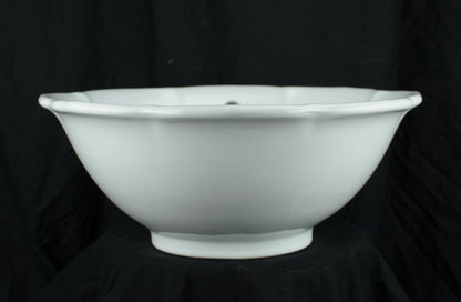 White Bloom Vessel Porcelain Sink