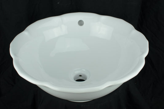 Bisque Bloom Vessel Porcelain Sink