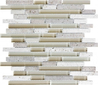 Bliss Glass Mosaic - Creme Brulee Linear Blend