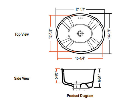 Bisque Tulip Drop-In Porcelain Sink